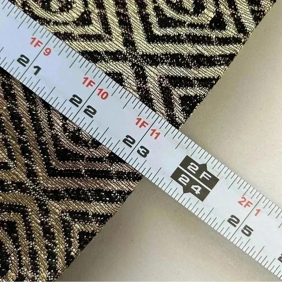 Beaded Embellished Sleeveless Button Front Vest Black Gold XS/Small - Picture 13 of 16